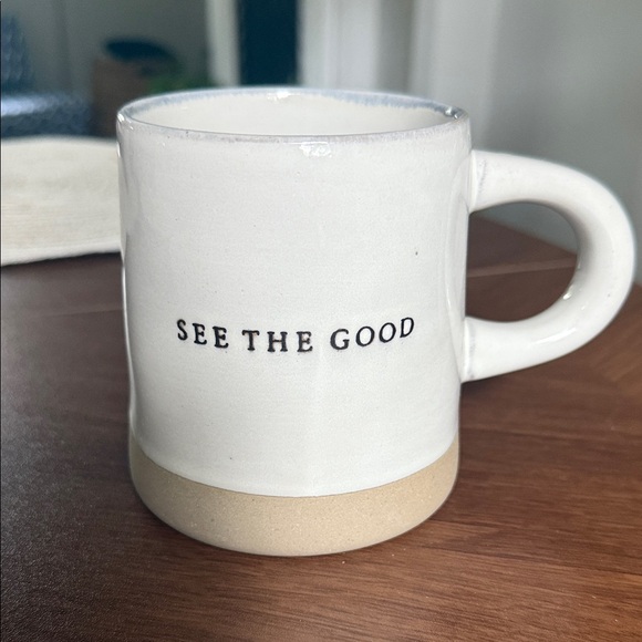 Hearth and Hand Inspirational White and Tan Mug - Picture 1 of 6